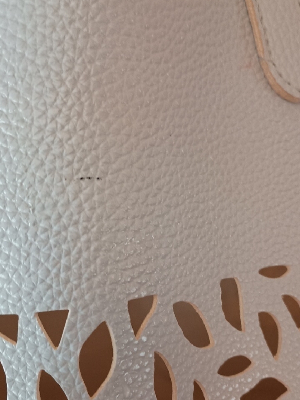 Light Blue Women's Tote Bag with Cutout Detail - Picture 3 of 7